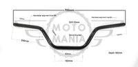 Handlebar Handle bars 22mm 7/8" 70cm pit bike Honda CG125  Black