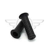 Black Motorcycle Bike Hand Grips 7/8" 22mm Pitbike Brat Cafe Racer YBR125 GN CG