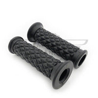 Black Motorcycle Bike Hand Grips 7/8" 22mm Pitbike Brat Cafe Racer YBR125 GN CG