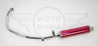 Custom Silencer Full Exhaust Muffler Yamaha YBR125 YBR 125 Red