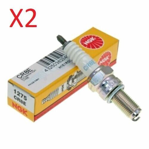 Genuine NGK CR8E Spark Plug x2 Pair  KAWASAKI EX 250