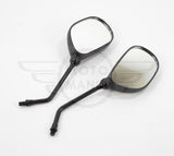 Rear View Mirror Pair x 2 Left & Right 10mm Yamaha YBR125 YBR 125 Black