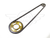 Chain and sprocket set Honda AFS110 ANF125 428H Innova Wave