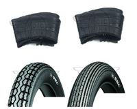 Front & Rear Tyres Tire Pair Tubes Honda CG125