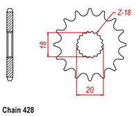 Front and Rear Sprocket Set For Suzuki GN125 1999