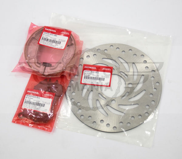 Genuine Honda PCX125 PCX 125  Brake Disc Shoes & Pads 2009 - 2017 WW125