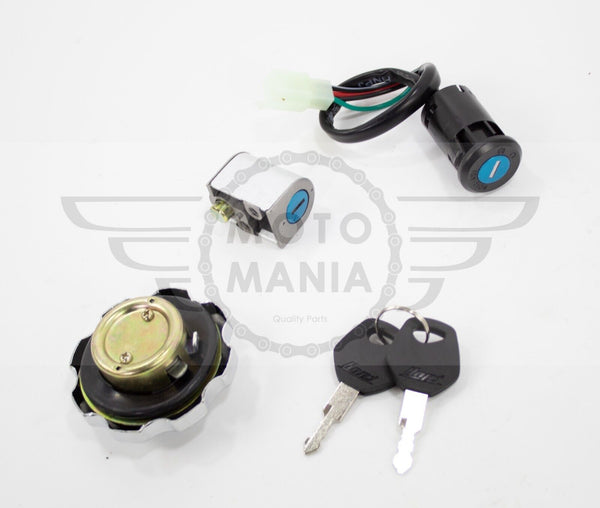 Ignition Switch Key Switch Fuel Gas Cap Honda CG125 4 wire Lock Set