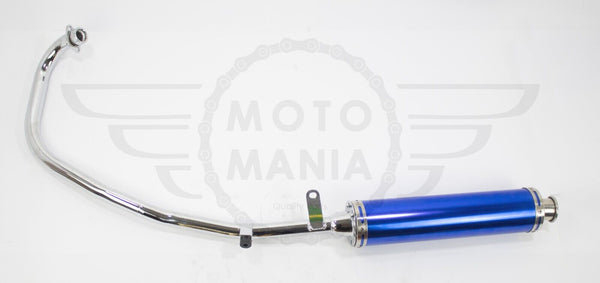 Custom Silencer Full Exhaust Muffler Yamaha YBR125 YBR 125 Blue