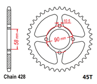 Front and Rear Sprocket Set Honda CB125 F GLR125 2015 - 2020