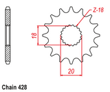 Chain and Sprocket Set For Suzuki GN125 1999