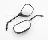 Rear View Mirror Pair x 2 Left & Right 10mm Yamaha YBR125 YBR 125 Black