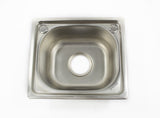 Stainless Steel Single Bowl Sink Insert Waste kit  37 X 32cm