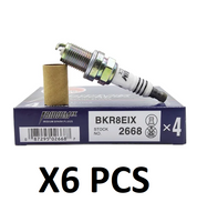 Genuine NGK BKR8EIX Iridium Spark Plug x6 NISSAN SKYLINE 2.5 GTS RB25DET