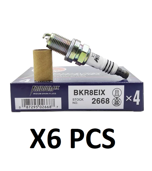 Genuine NGK BKR8EIX Iridium Spark Plug x6 NISSAN SKYLINE 2.5 GTS RB25DET