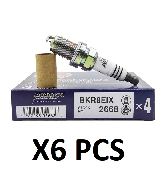 Genuine NGK BKR8EIX Iridium Spark Plug x6 Stock no 2688