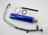 Custom Silencer Full Exhaust Muffler Yamaha YBR125 YBR 125 Blue