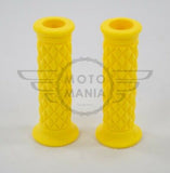 7/8" 22MM Cafe Racer Diamond Handlebar Grips yellow