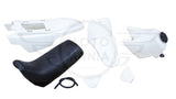 Plastics kit Body Fuel Tank Front Rear Fender Seat White Yamaha PW50 PY50