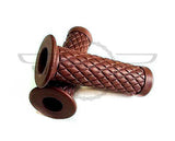 Dark Brown Motorcycle Bike Hand Grips 7/8" 22mm Pitbike Brat Cafe Racer YBR GN C