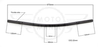 Universal Curved HandleBars Black 22mm 7/8" 70cm Motorbike Pitbike Cafe Tracker