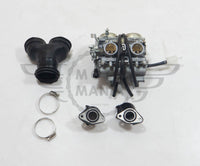 Twin Carburetor Carb Set with Intake Rubber Manifold Honda Rebel CA250 CMX 250