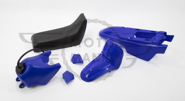 Yamaha PW50 PY50 Plastics kit Body Fuel Tank Front Rear Fender Seat Blue UK