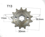 Universal Front Chain sprocket 428 17mm 13 Tooth Honda Pitbike Lifan