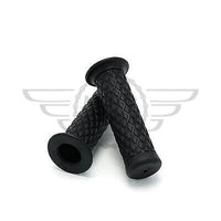 Black Motorcycle Bike Hand Grips 7/8" 22mm Pitbike Brat Cafe Racer YBR GN CG