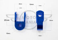 Rear Motorcycle Shock Risers 25mm Blue