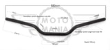 Handlebar Handle bars 22mm 7/8" 68cm pit bike Honda CG125 Cafe racer Black