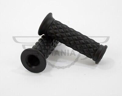 7/8" 22MM Cafe Racer Diamond Handlebar Grips Black