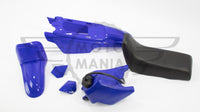 Yamaha PW50 PY50 Plastics kit Body Fuel Tank Front Rear Fender Seat Blue UK