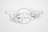 Rear Motorcycle Shock Risers 25mm Silver