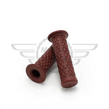 Dark Brown Motorcycle Bike Hand Grips 7/8" 22mm Pitbike Brat Cafe Racer YBR GN C